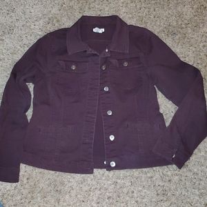 Maroon jean jacket